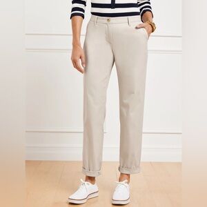 Talbots Straight-Leg Chino Pants in Light Beige